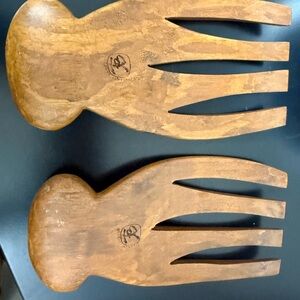 Bamboo‎ Wooden Salad Hands pasta/maccaroni handles